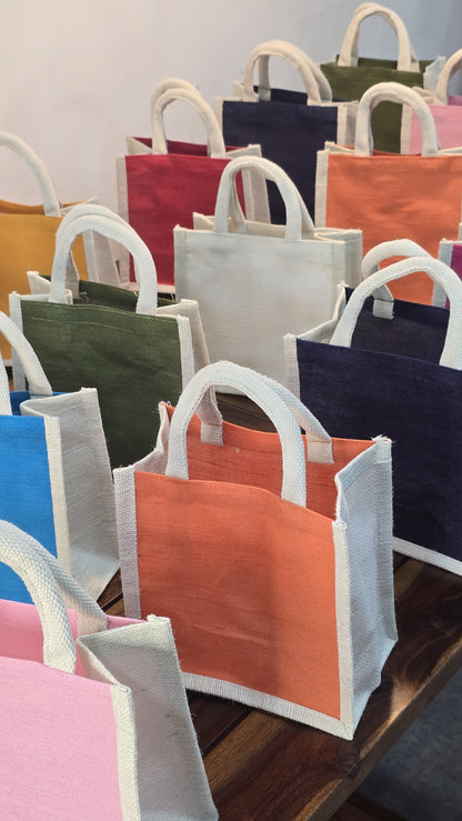 Small Plain Jute Bags Set of 25