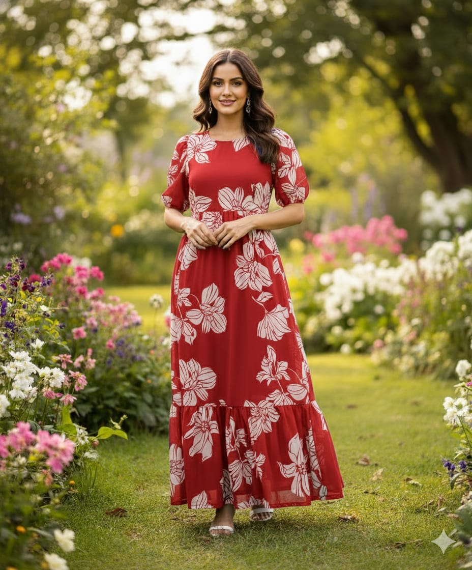 Georgette Midi Dress