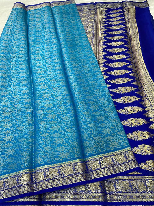 Brocade Pure Mysore Silk Sarees
