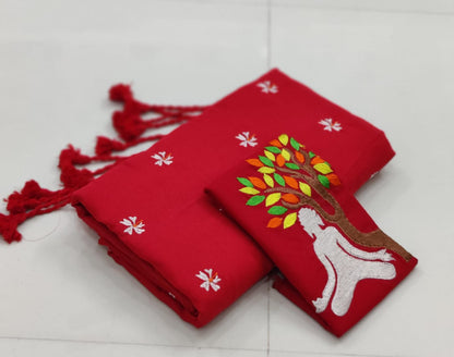 Khadi Cotton Shiuli Sarees