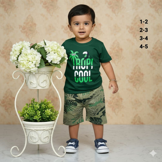 Boys Half Sleeve Cotton T Shirt and Shorts Sets