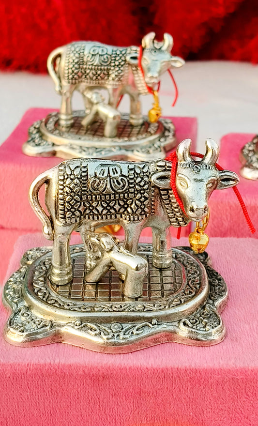 German Silver Cow Calf Set of 10