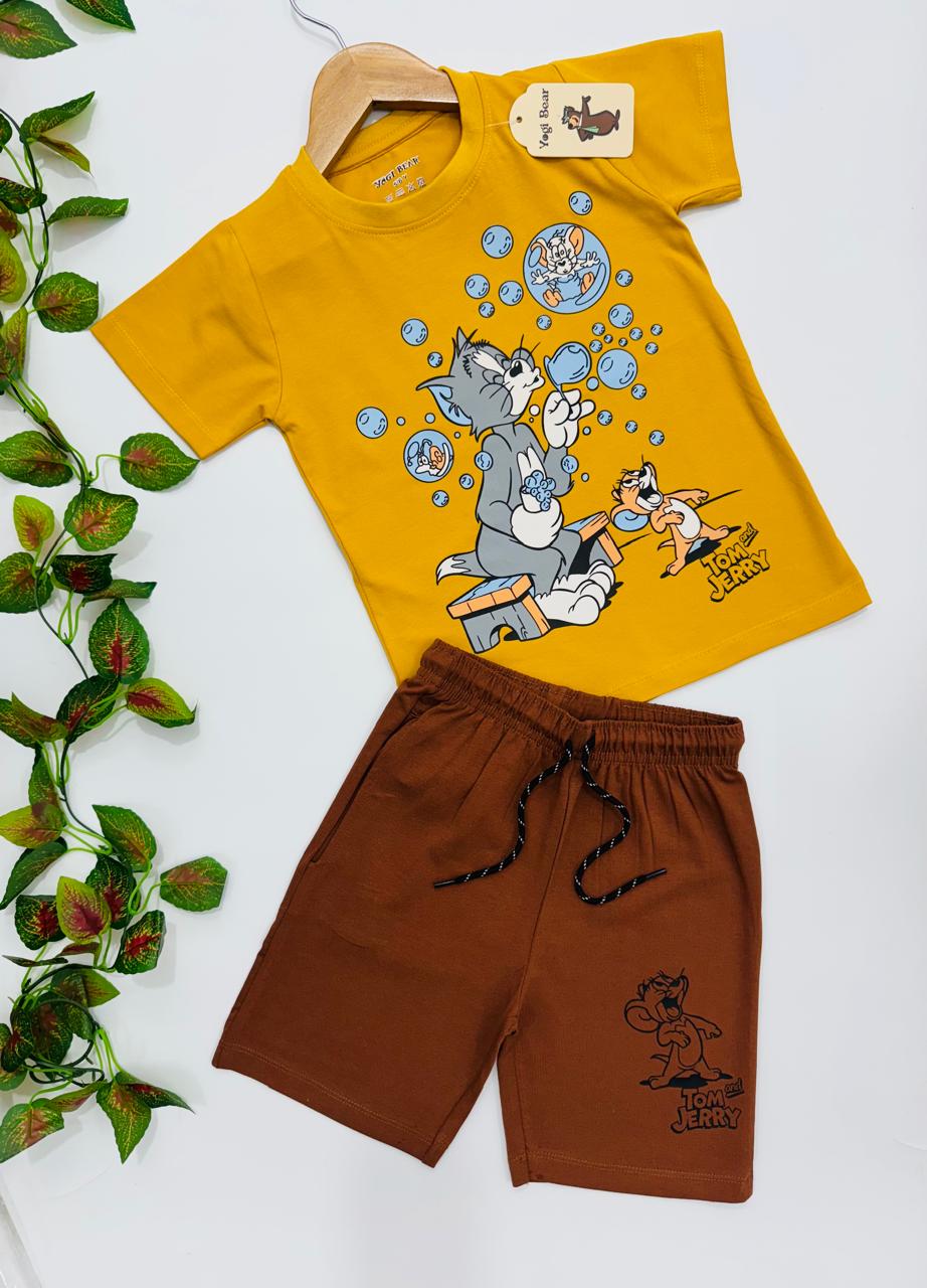 Boys Half Sleeve Cotton T Shirt and Shorts Sets