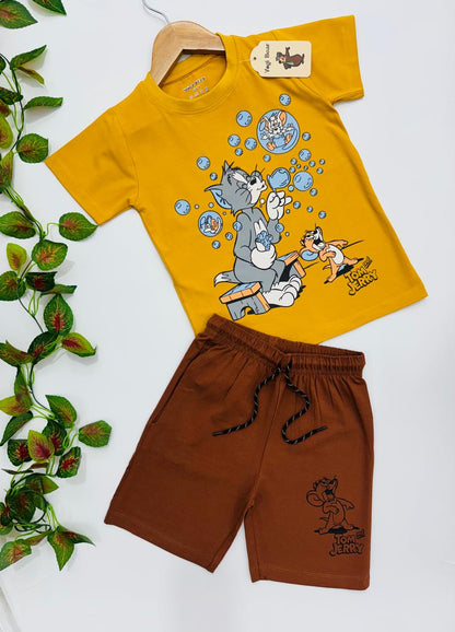 Boys Half Sleeve Cotton T Shirt and Shorts Sets