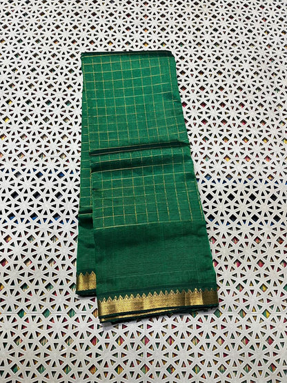 Mangalagiri  Pattu Checked Sarees