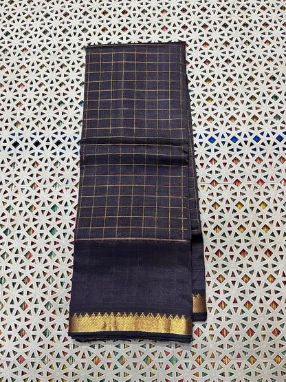 Mangalagiri  Pattu Checked Sarees