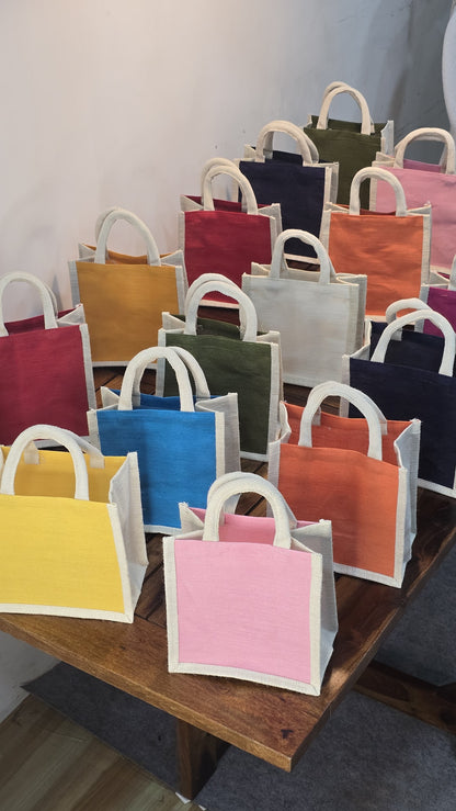 Small Plain Jute Bags Set of 25