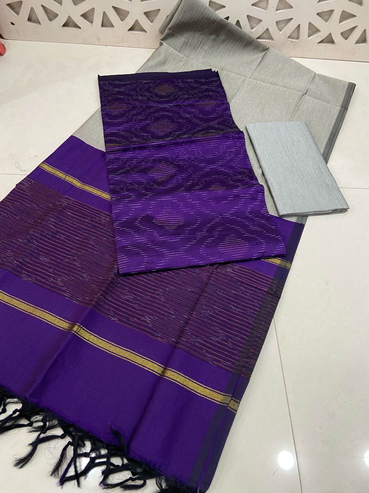 Ikkat Soft Silk Dress Materials