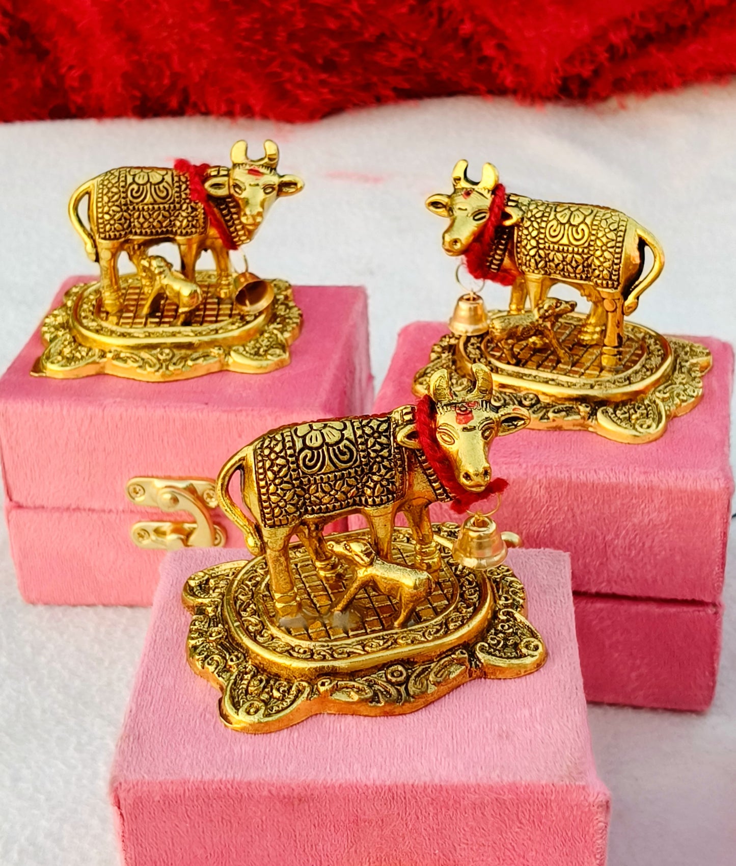 German Silver Cow Calf Set of 10