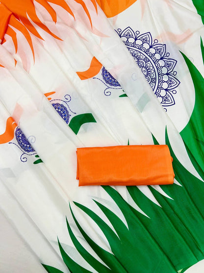 Tiranga Semi Silk Saree