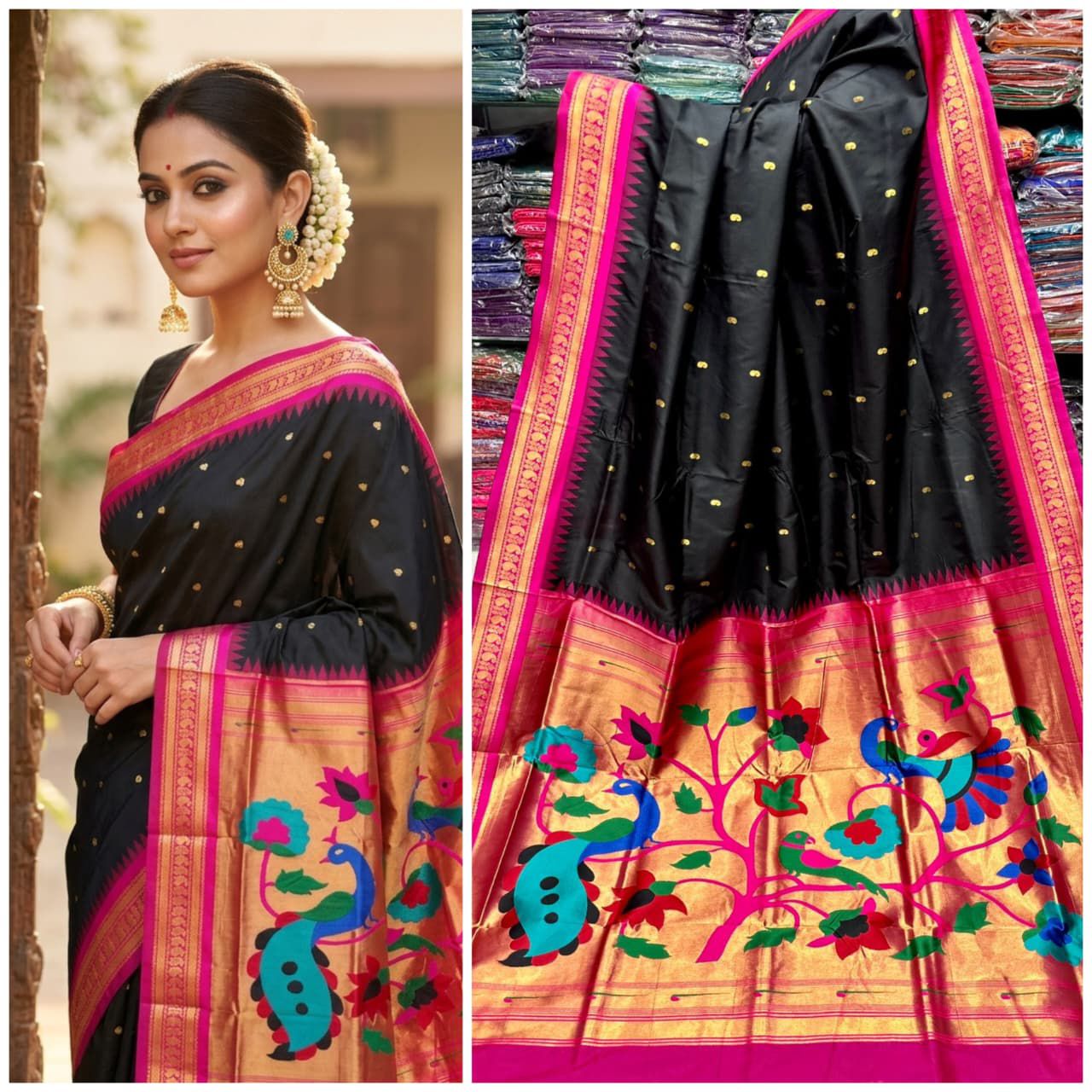 Kadiyal Paithani Silk Sarees