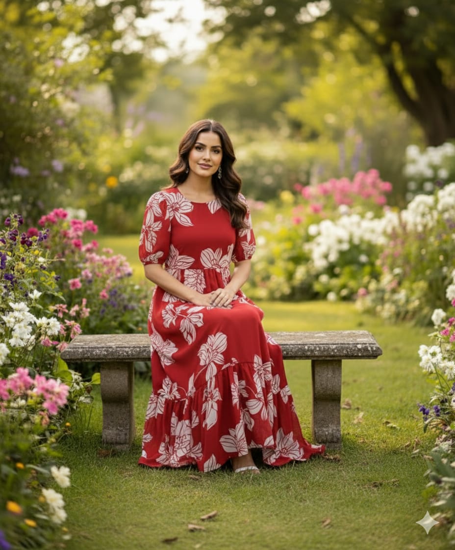 Georgette Midi Dress