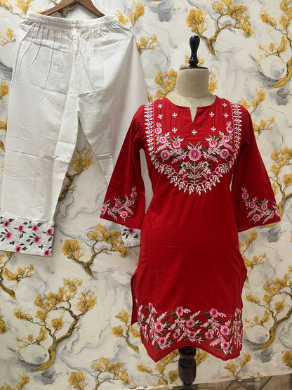 Cotton Slub Kurti Pant