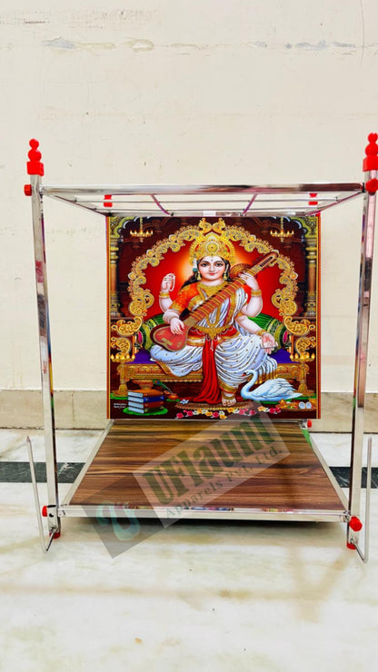 Foldable Pooja Mandapam Stainless Steel