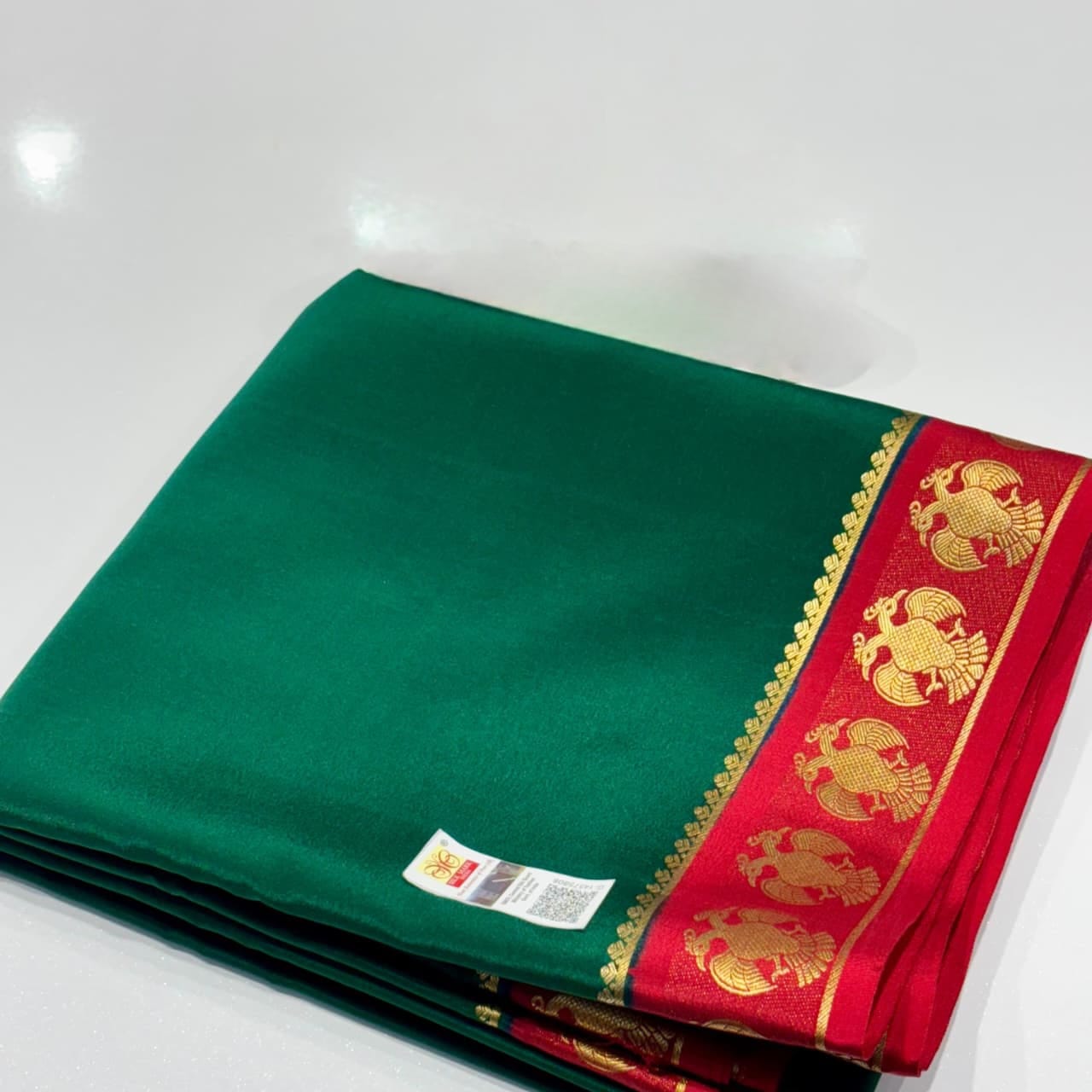 Plain Mysore Silk Sarees 120 gsm