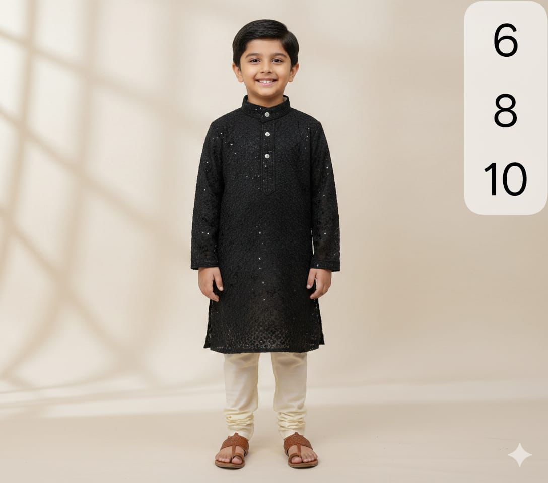 Boys Chikankari  Kurta sets