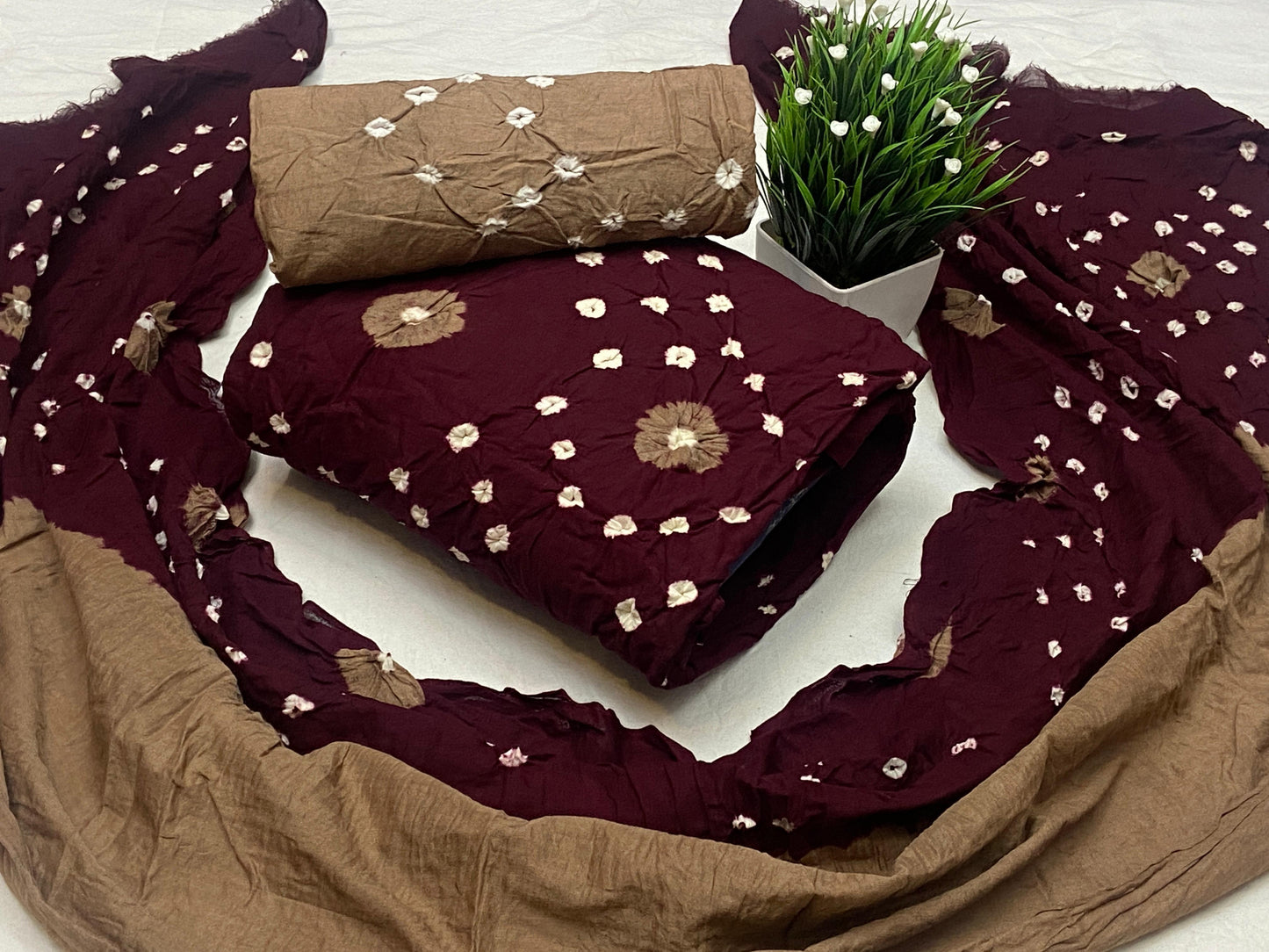 Bandhani Cotton Dress Material