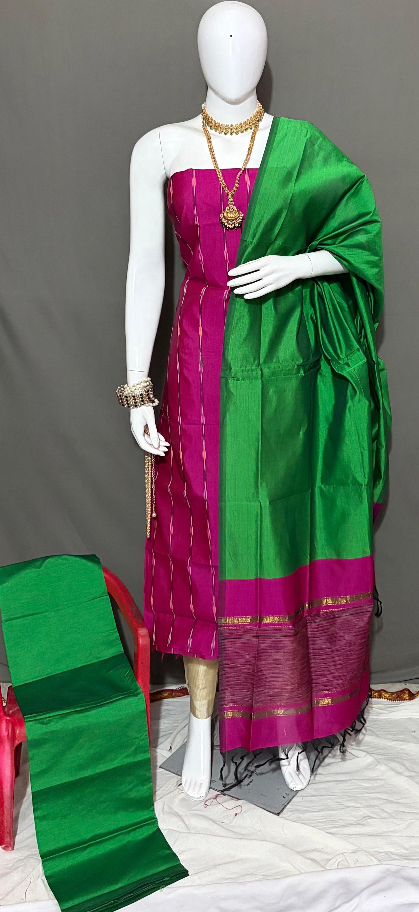 Ikkat Soft Silk Dress Materials