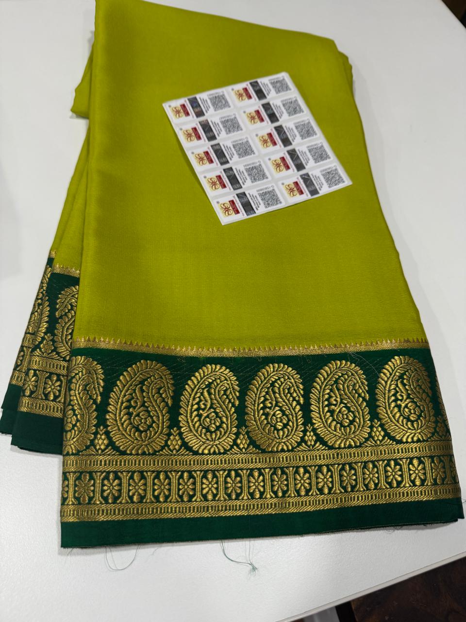 Mango Border Mysore Silk Sarees