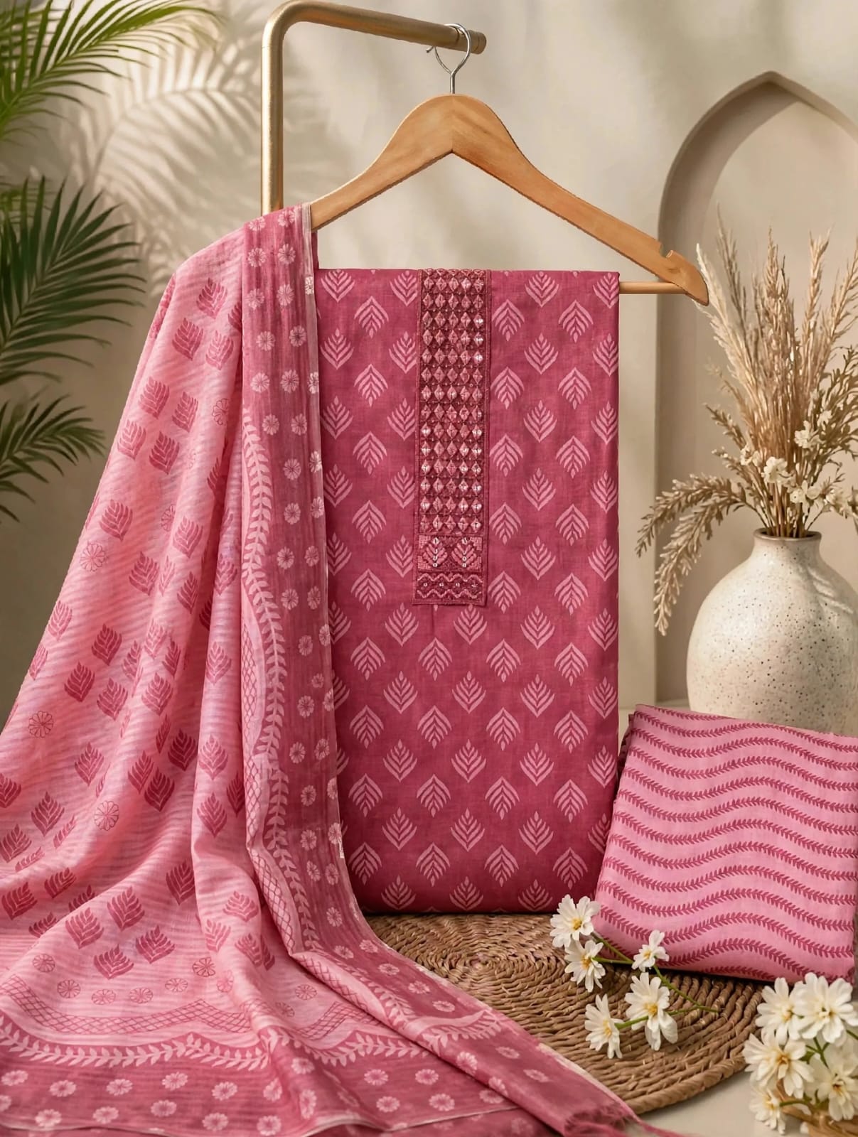 Gota Patti Pure Cotton Dressmaterials