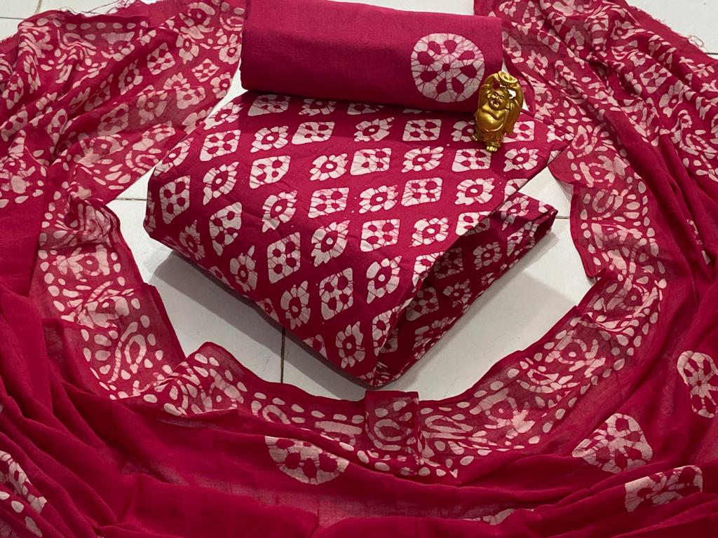 Batik cotton dress material