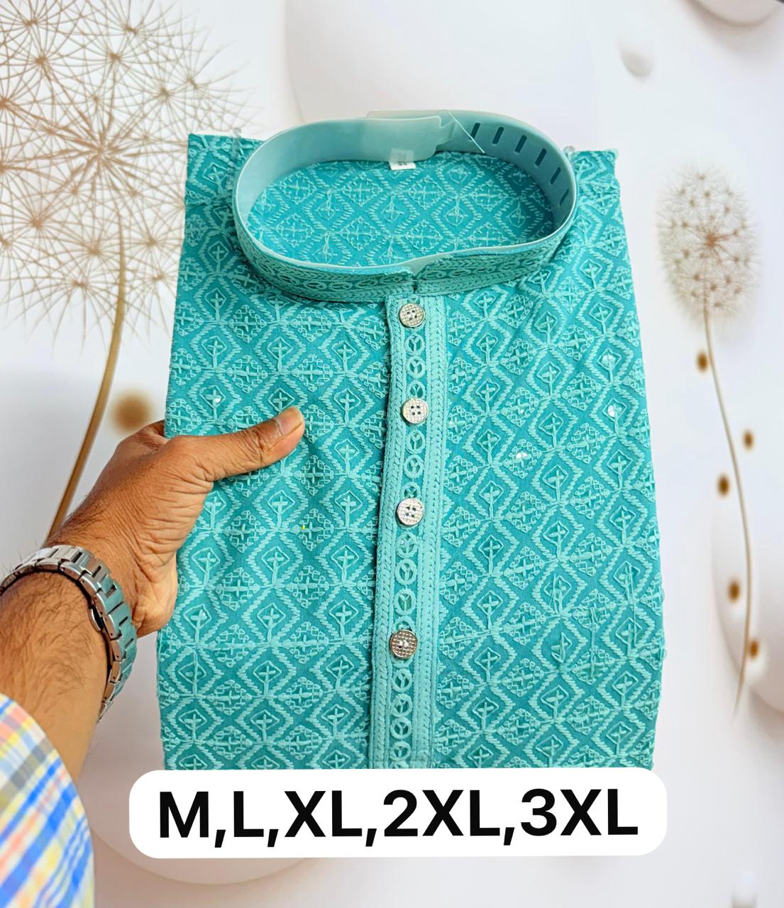 Men's Lucknowi Rayon Kurta