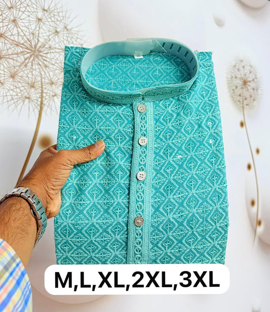 Men's Lucknowi Rayon Kurta