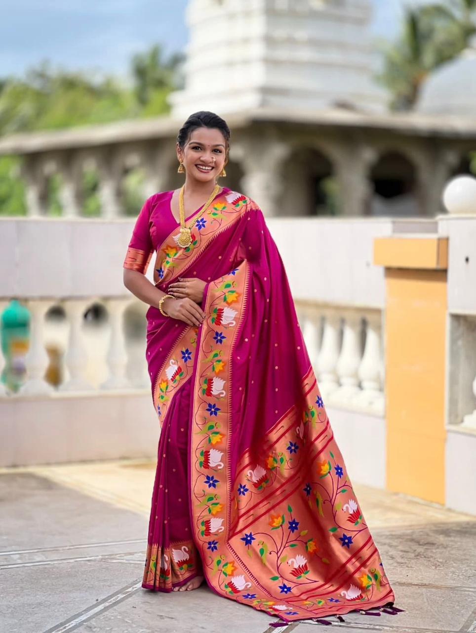 Kadiyal Paithani Silk Sarees