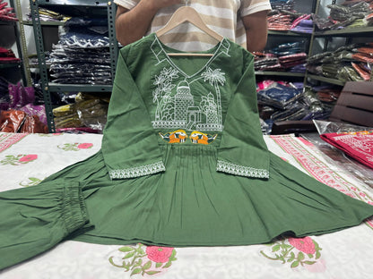 Cotton Slub Kurti Pant