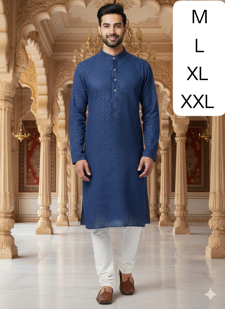 Men's Lucknowi Rayon Kurta