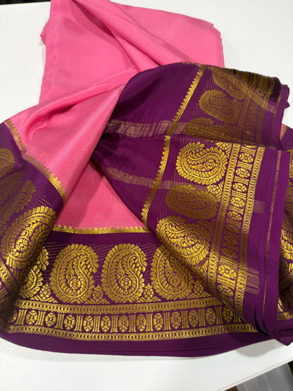 Mango Border Mysore Silk Sarees