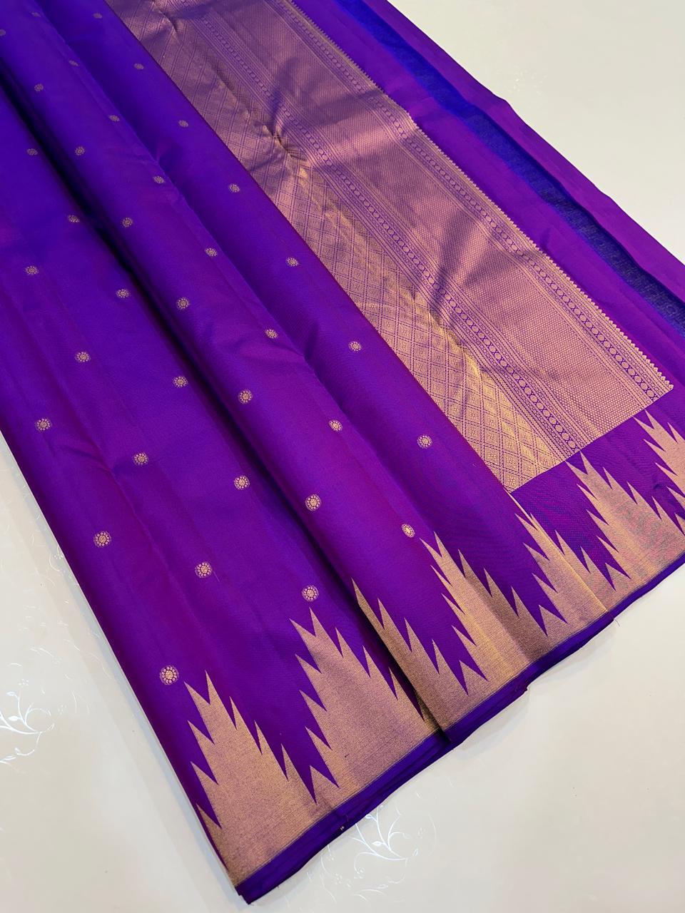 Temple Border Kanchi silk sarees