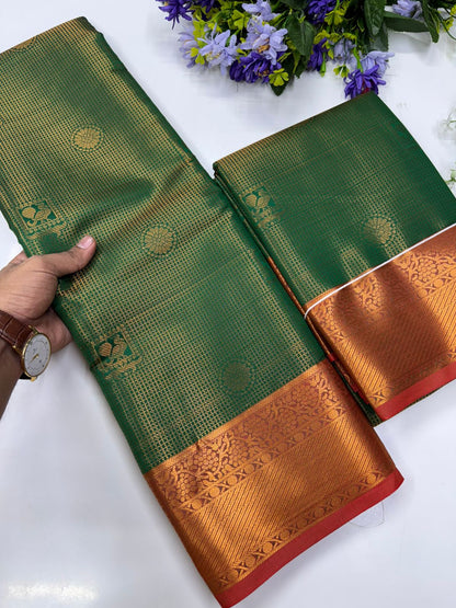 Semi Silk Embossed Sarees