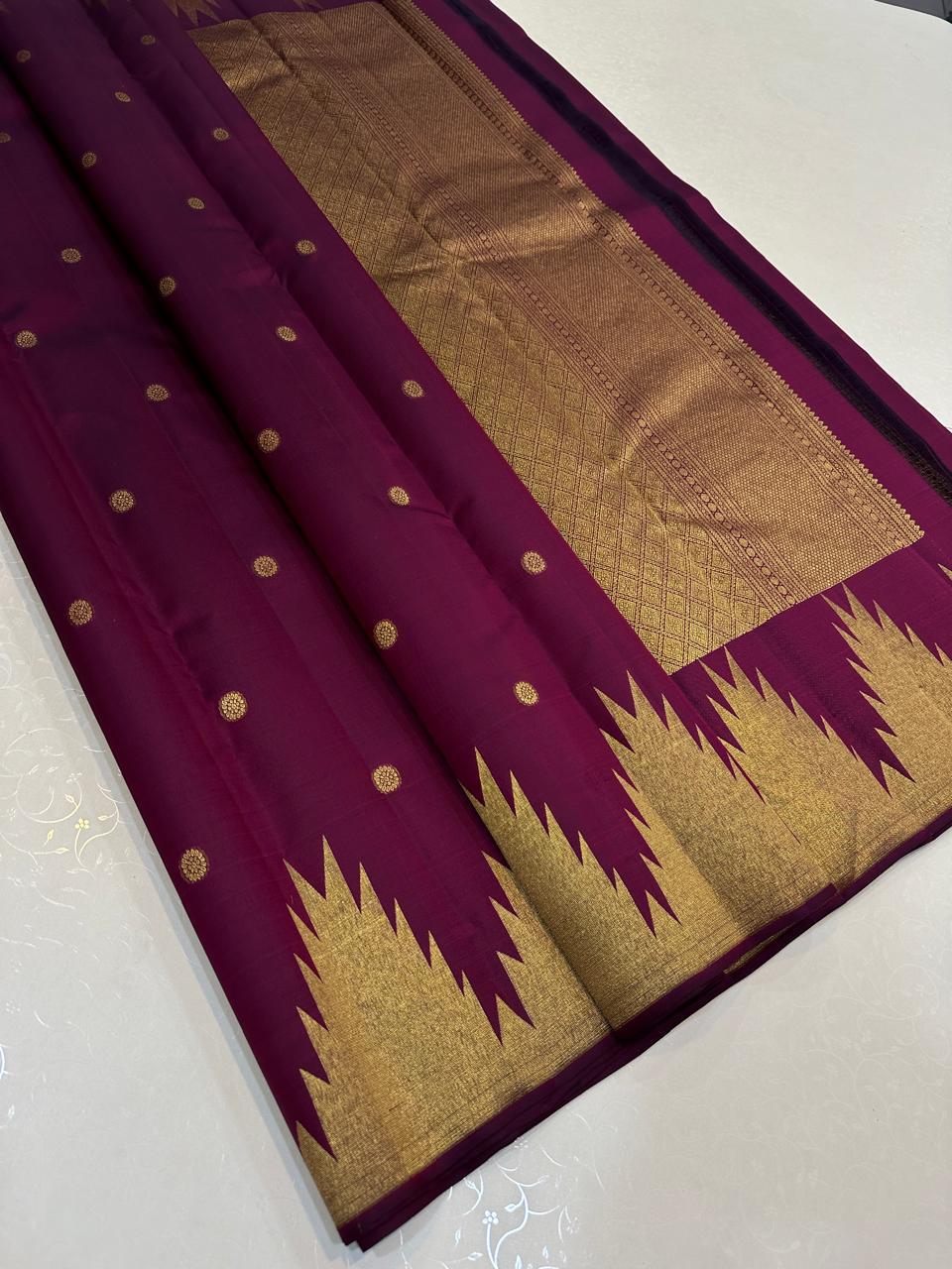 Temple Border Kanchi silk sarees