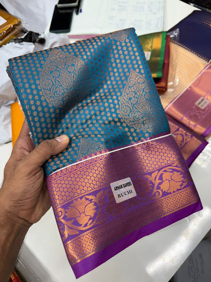 Semi Silk Embossed Sarees