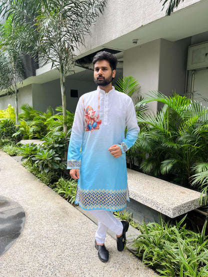 Ganpati  Printed Men's  Kurta