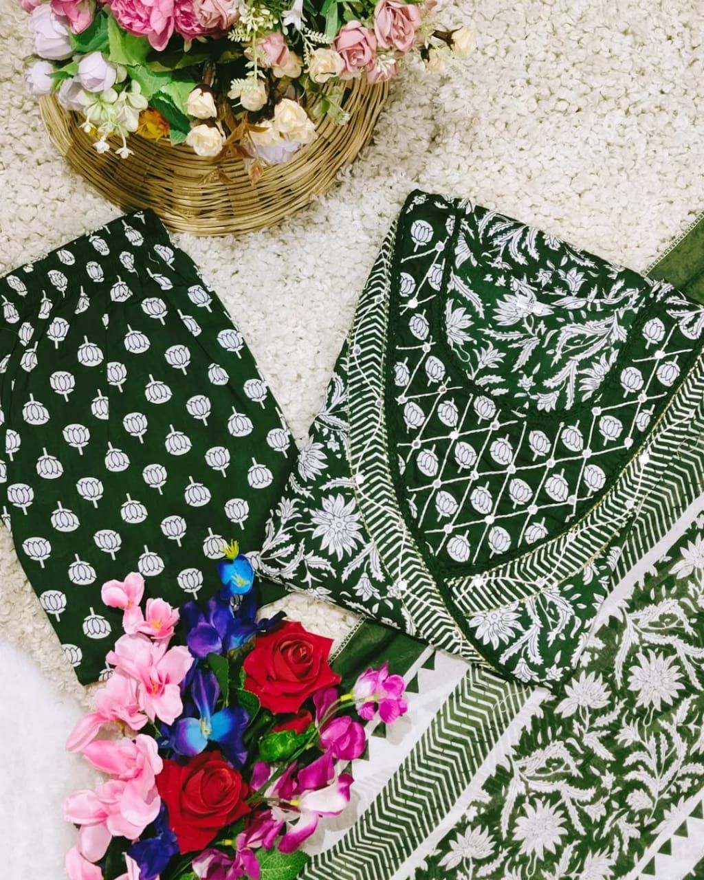 Rayon Embroidery Anarkali Kurti Sets