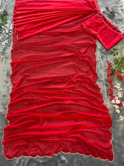 Readymade Saree Georgette