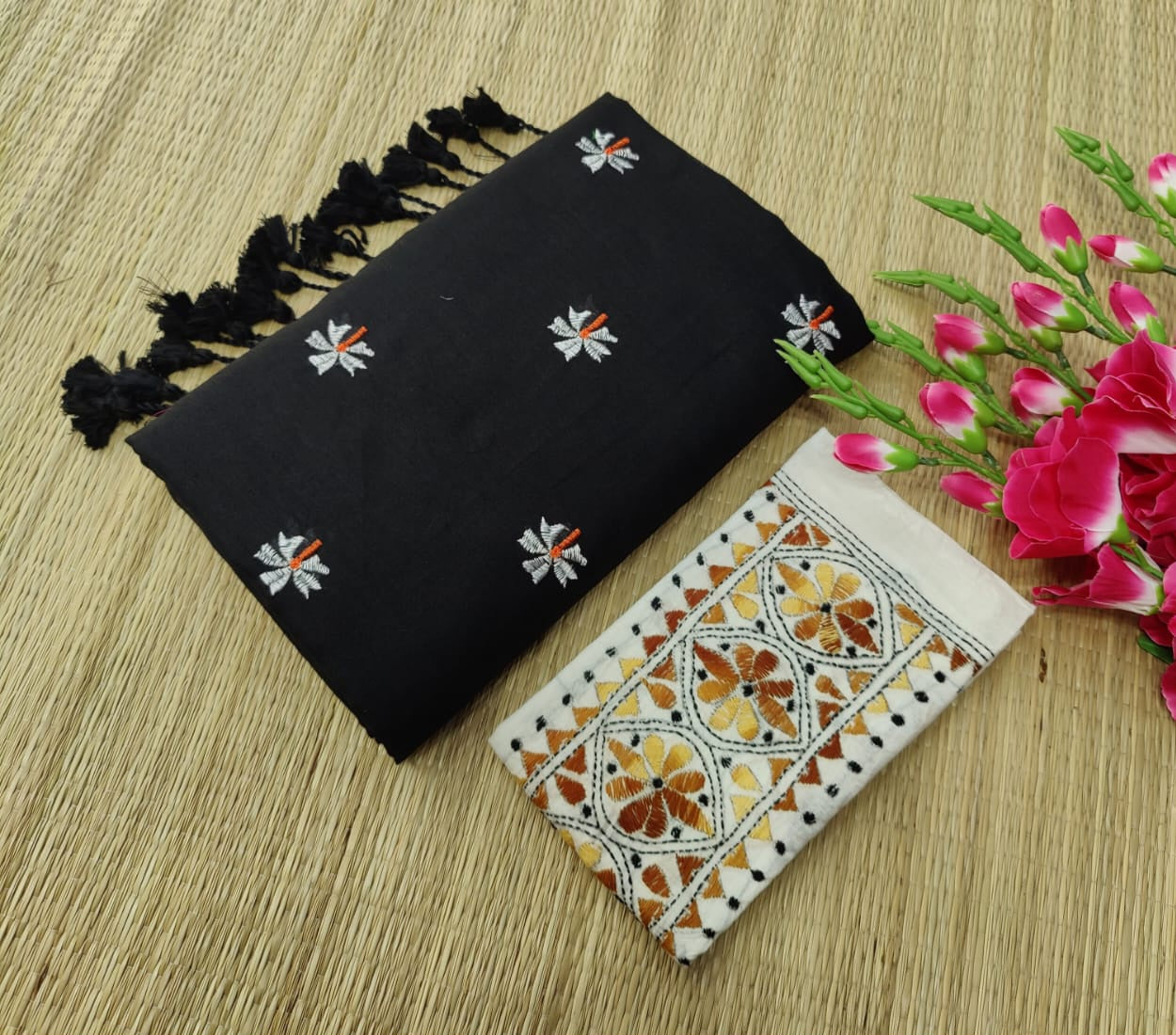 Khadi Cotton Shiuli Sarees