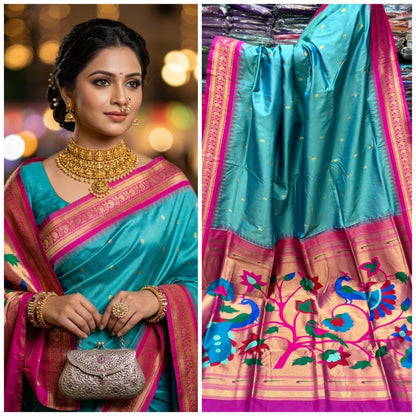 Kadiyal Paithani Silk Sarees