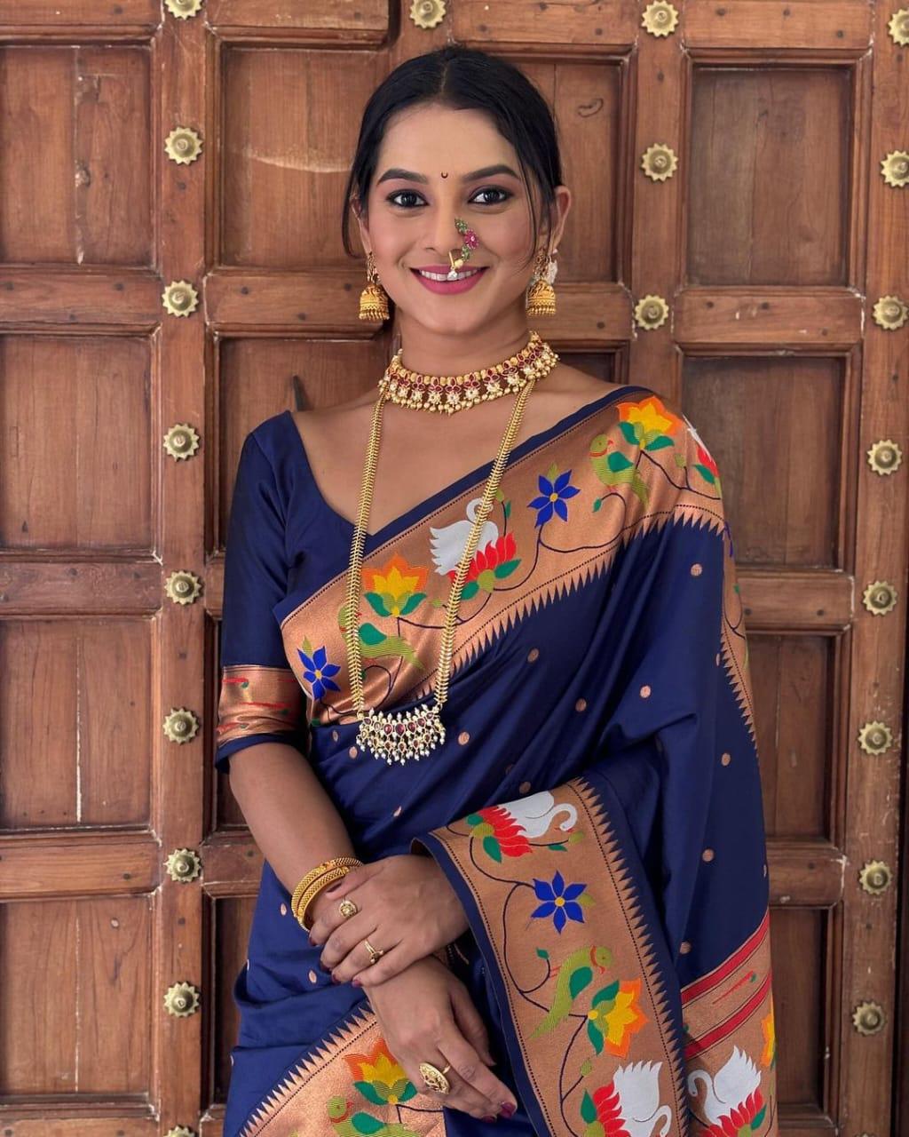 Kadiyal Paithani Silk Sarees