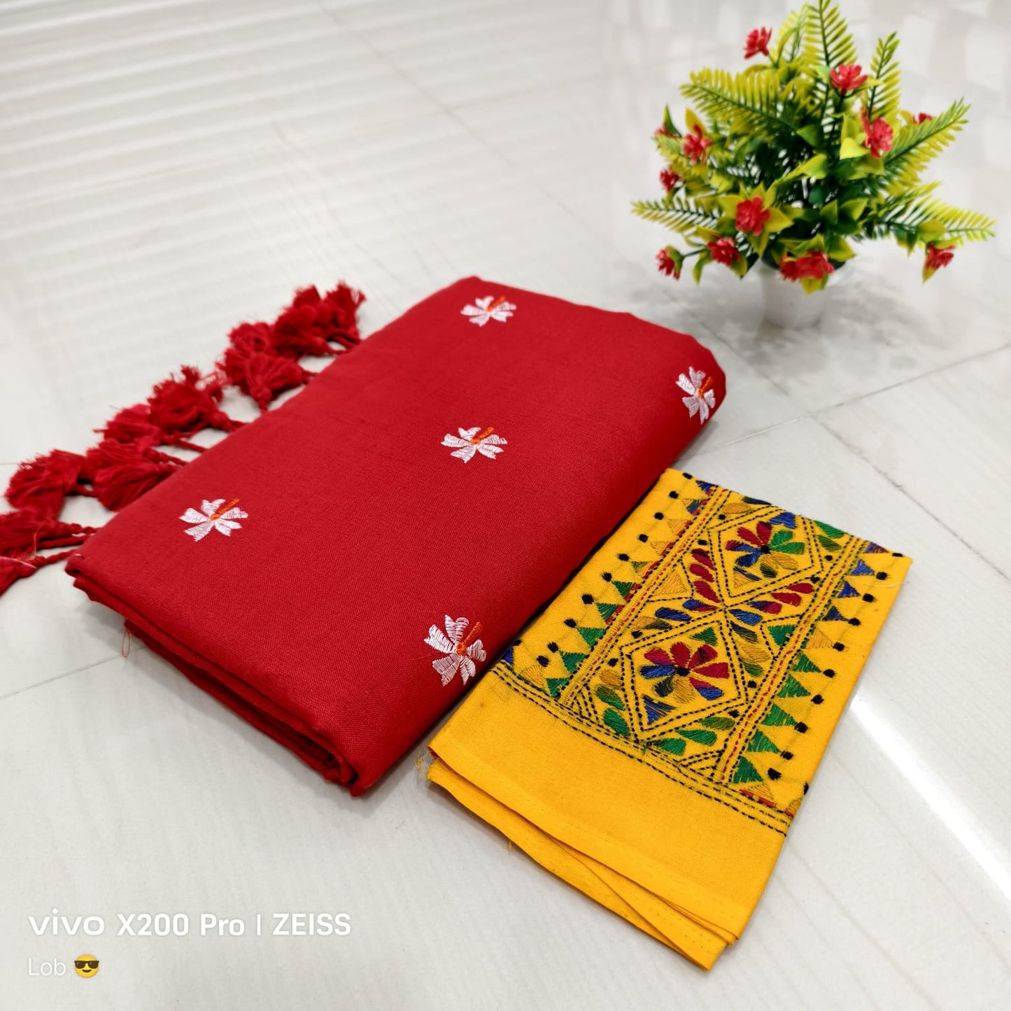 Khadi Cotton Shiuli Sarees