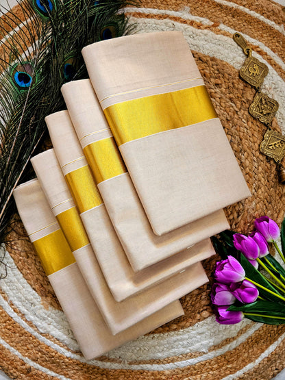 Kerala Kasavu Cotton Sarees