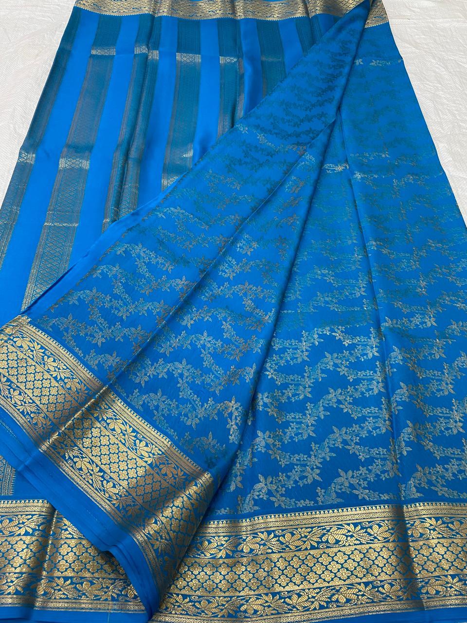 Brocade Pure Mysore Silk Sarees