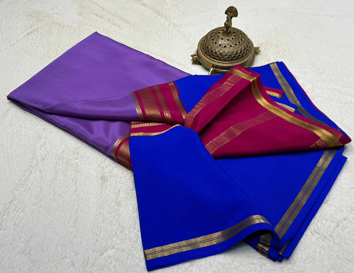 KSIC 3D Pattern Pure Mysore Silk Sarees