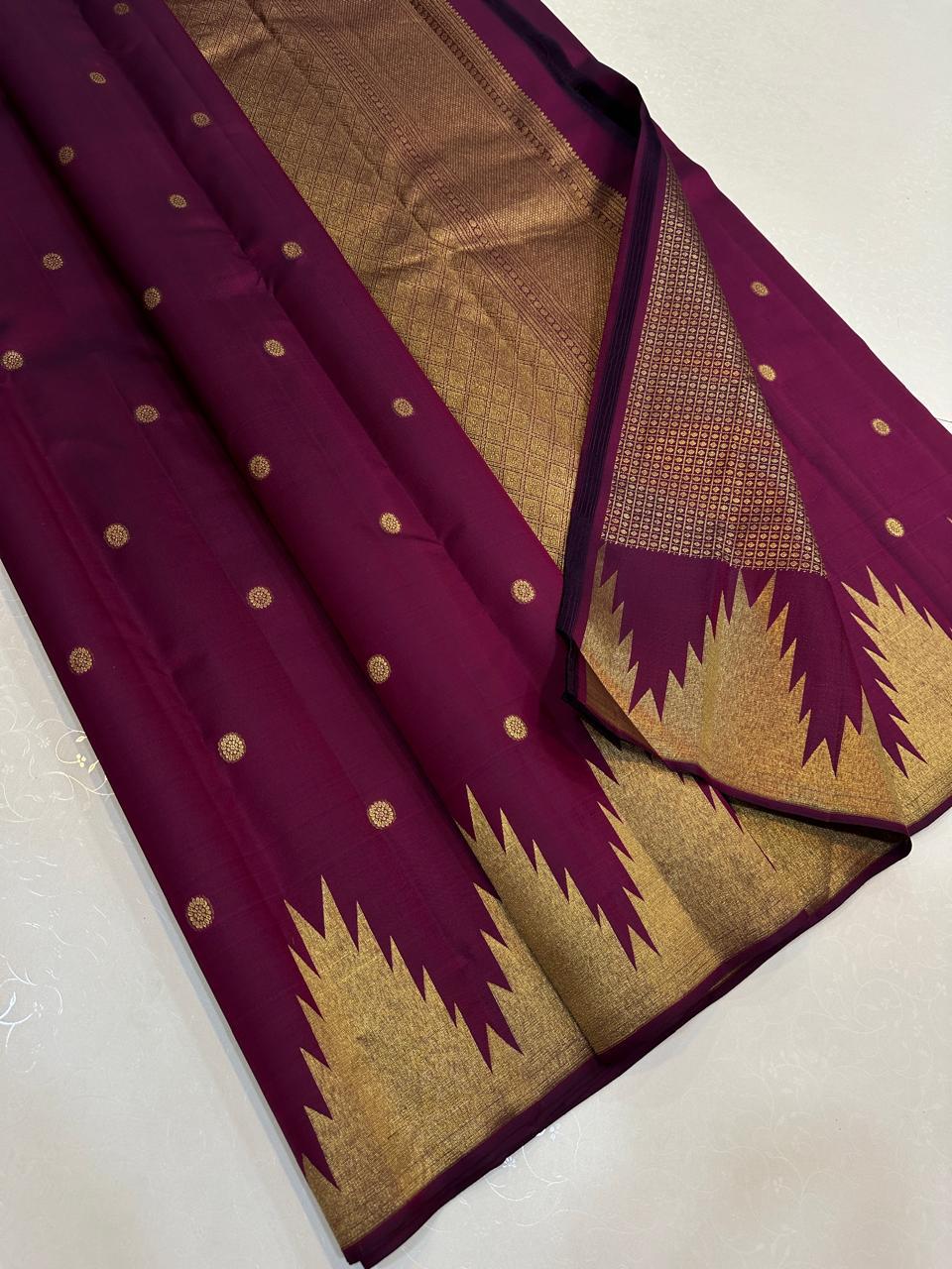 Temple Border Kanchi silk sarees