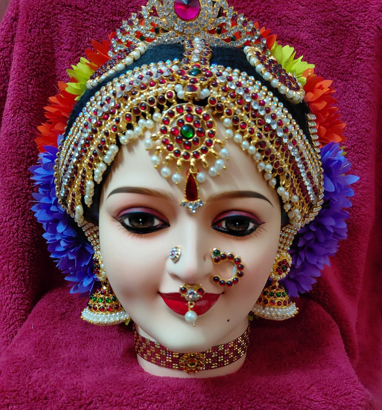VaraMahalakshmi hand decorated face
