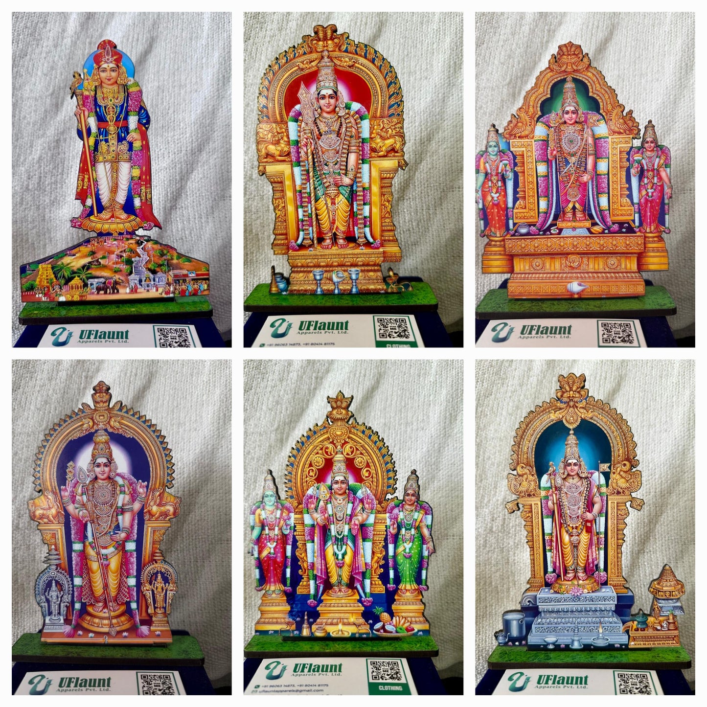 Lord Murugan Arupadai Veedu Cutouts